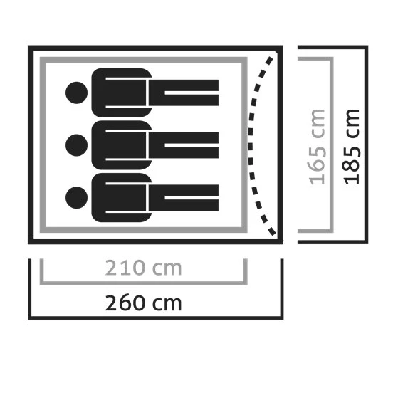 Salewa Litetrek III Tent - Lightgrey/cactus 5315 - Image 2