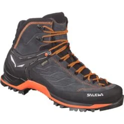 Salewa Mountain Trainer Mid GTX Hiking Shoes - Asphalt/fluo Orange 0985