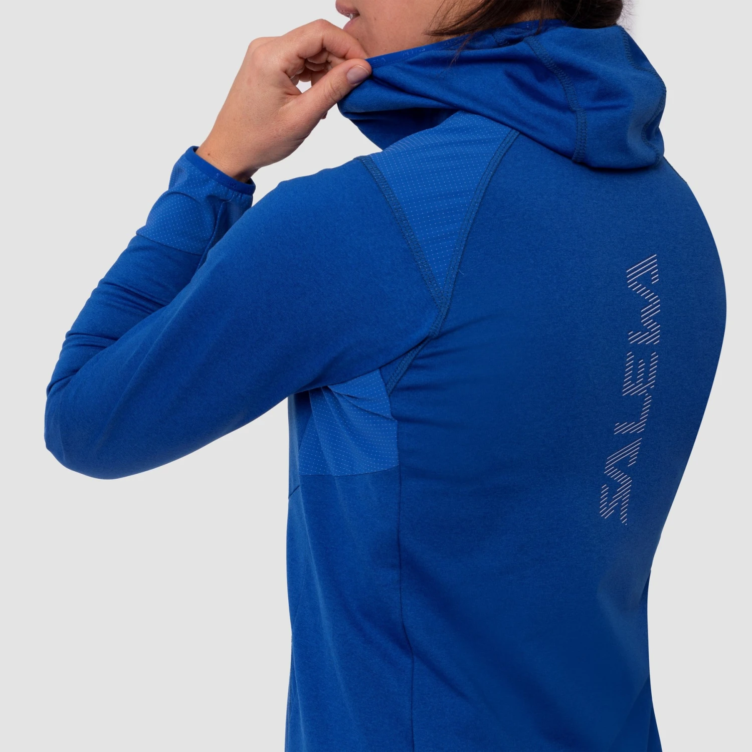 Salewa Agner Hybrid PL/DST Full-Zip Hoody Women - Syrah Melange 1575 - Image 3