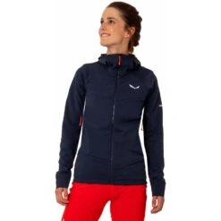 Salewa Agner Polarlite Hooded Jacket Women - Navy Blazer 3960