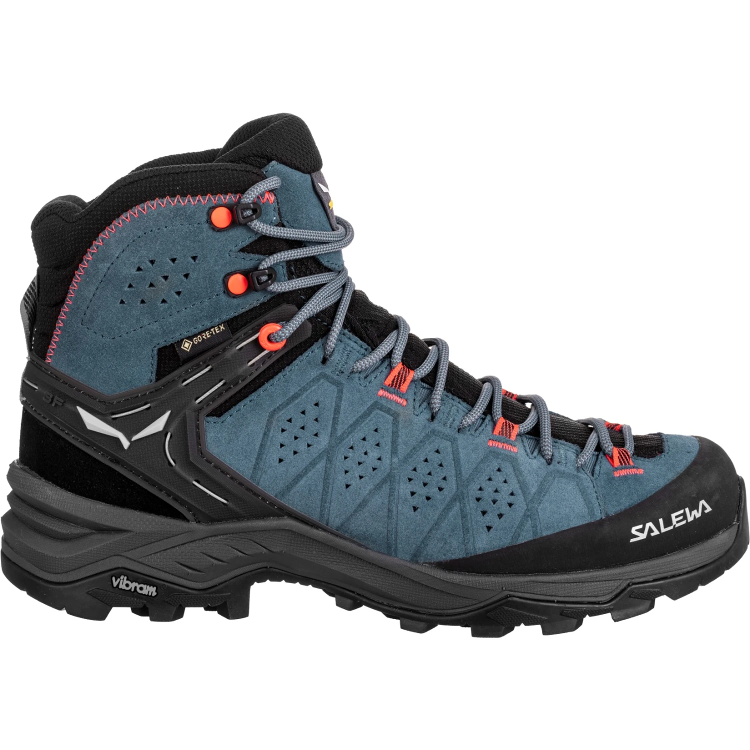 Salewa Alp Trainer 2 Mid GTX Hiking Shoes Women - Java Blue/fluo Coral 8760 - Image 2