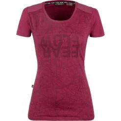 Salewa Alpine Hemp Print T-Shirt Women - Rhodo Red 6360
