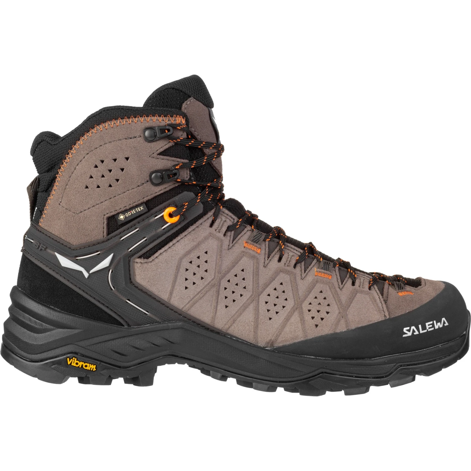 Salewa Alp Trainer 2 Mid GTX Hiking Shoes - Wallnut/fluo Orange 7512 - Image 2