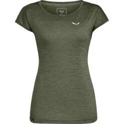 Salewa Puez Melange Dry T-Shirt Women - Dark Olive Melange 5286