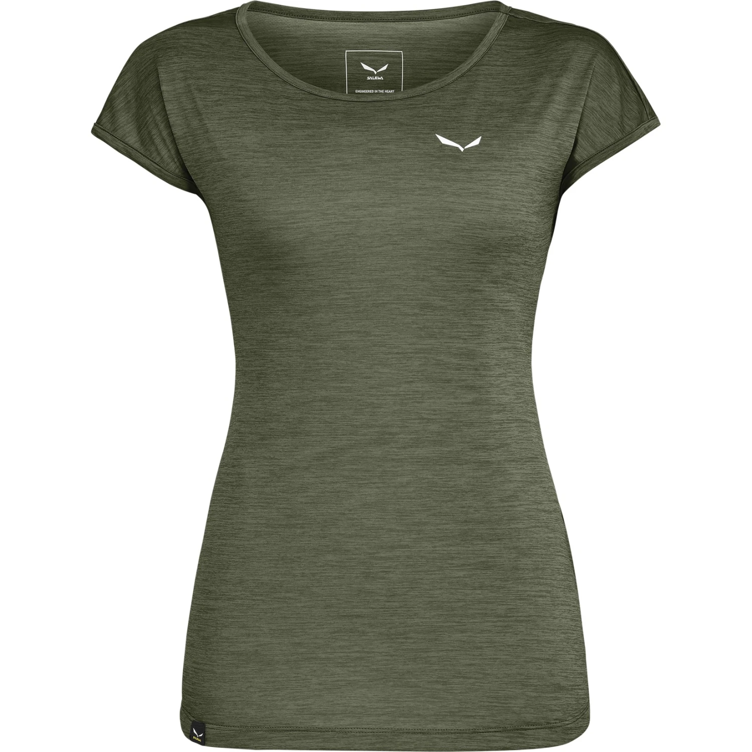 Salewa Puez Melange Dry T-Shirt Women - Dark Olive Melange 5286