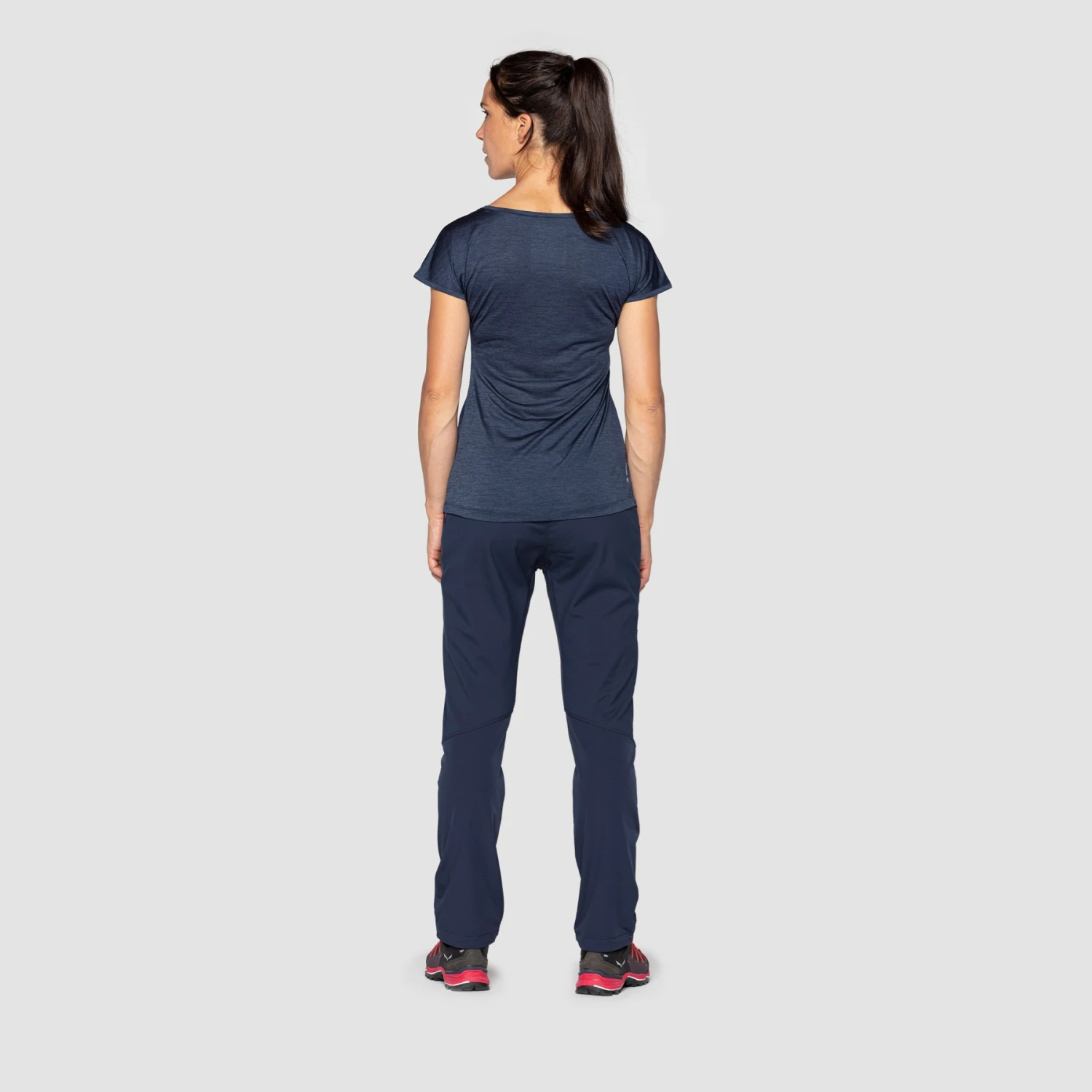 Salewa Puez Melange Dry T-Shirt Women - Navy Blazer Melange 3966 - Image 5