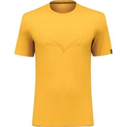 Salewa Pure Eagle Sketch Alpine Merino T-Shirt - Gold Melange 2196