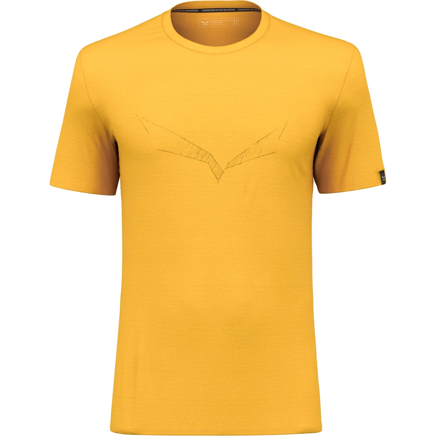 Salewa Pure Eagle Sketch Alpine Merino T-Shirt - Gold Melange 2196