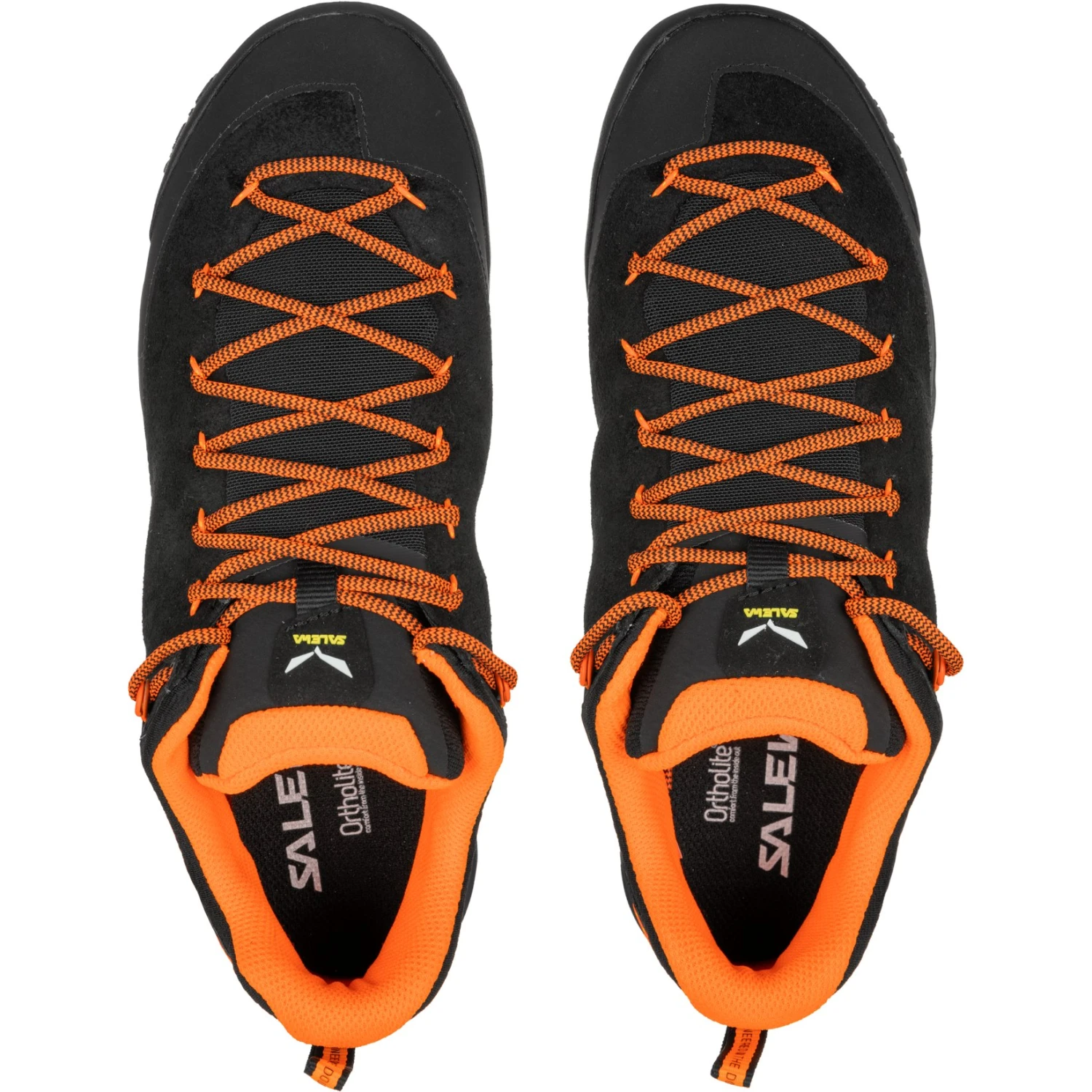 Salewa Wildfire Leather Approach Shoes - Black/fluo Orange 0938 - Image 3