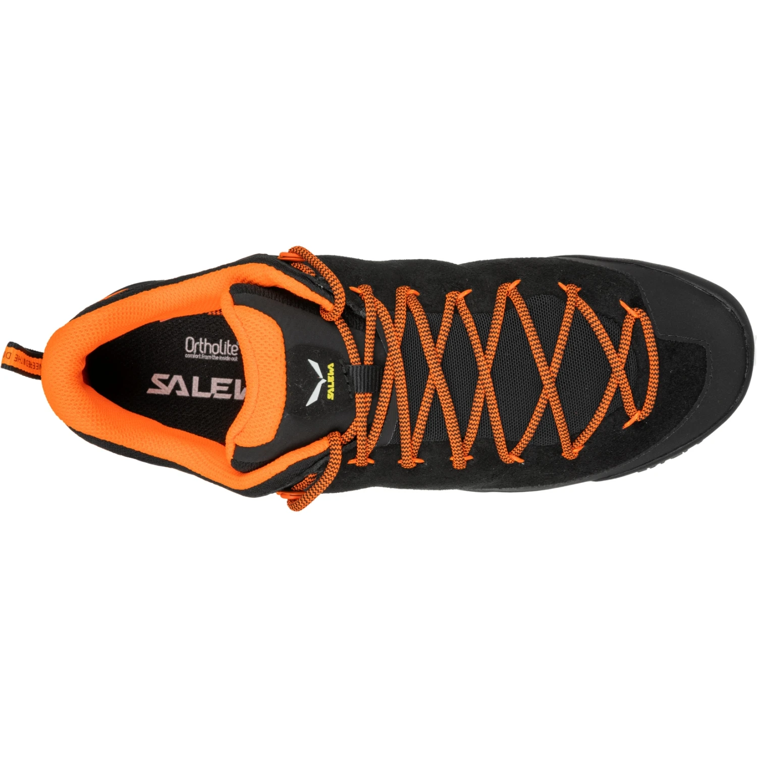Salewa Wildfire Leather Approach Shoes - Black/fluo Orange 0938 - Image 7